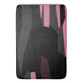 Tapis De Bain Gris rose et Abstrait noir (devant Vertical)