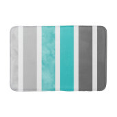 Tapis De Bain Gris Turquoise Gris Blancs (Devant)