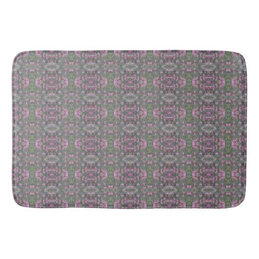 Tapis De Bain Gris vert et Rose (Devant)