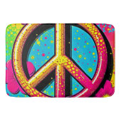 Tapis De Bain Groovy Peace Flower Power (Devant)