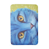 Tapis De Bain Gros chat bleu. (Devant (Vertical))