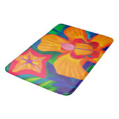 Tapis De Bain Grosse fleur tropicale orange Bath Mat (Angle)