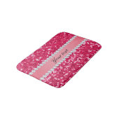 Tapis De Bain Grosse Parties scintillant aux Faux roses chaudes (Angle)