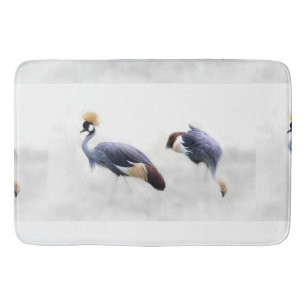 Tapis De Bain grue royale oiseaux animal paire couple