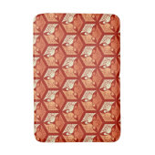 Tapis De Bain Grues japonaises, mandarin et orange clair (Devant (Vertical))