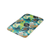 Tapis De Bain Grunge Abstrait : Surface Robuste Sans Fil. (Angle)