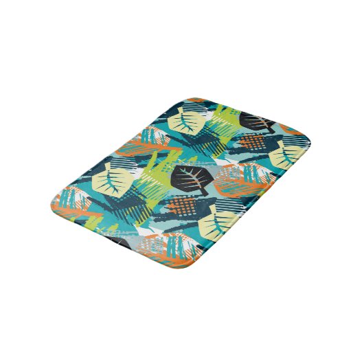 Tapis De Bain Grunge Abstrait : Surface Robuste Sans Fil. (Angle)