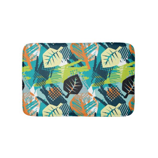 Tapis De Bain Grunge Abstrait : Surface Robuste Sans Fil. (Devant)