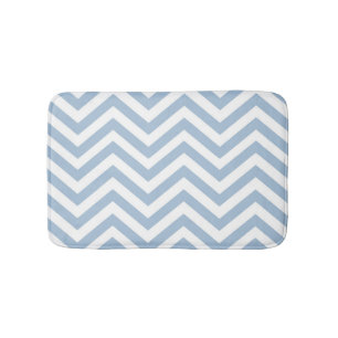 Tapis De Bain Grunge bleu-clair Chevron texturisé