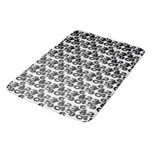 Tapis De Bain Grunge noir et blanc Déshabillé : 0 à 9