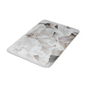 Tapis De Bain *~* Grunge Rustique Azalea Fleurs Blanc Neutre  (Angle)
