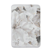 Tapis De Bain *~* Grunge Rustique Azalea Fleurs Blanc Neutre  (Devant (Vertical))