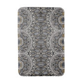 Tapis De Bain grunge steampunk art déco noir argent bohème (Devant (Vertical))