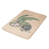 Tapis De Bain Guerrière Elfe Dragon Fantastique Magique Médiéval (Angle)