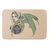 Tapis De Bain Guerrière Elfe Dragon Fantastique Magique Médiéval (Devant)