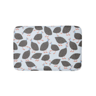 Tapis De Bain Guinée Fowl mignon Motif d'oiseaux