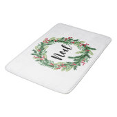 Tapis De Bain Guirlande d'aquarelle de Noël (Angle)