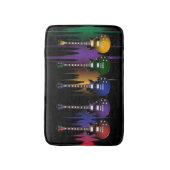 Tapis De Bain Guitares colorées (Devant (Vertical))
