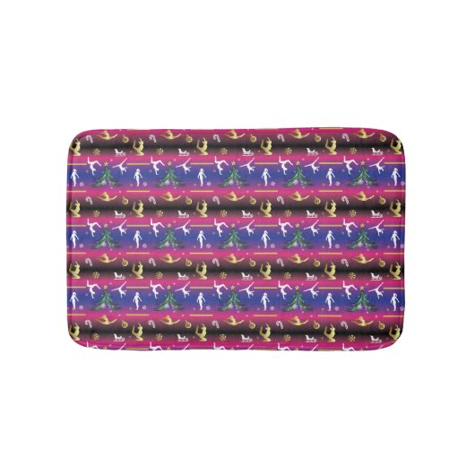 Tapis De Bain Gymnastique féminine Arbre de Noël (Devant)