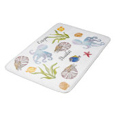 Tapis De Bain Habitants des fonds marins de l'aquarelle (Angle)