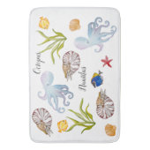 Tapis De Bain Habitants des fonds marins de l'aquarelle (devant Vertical)