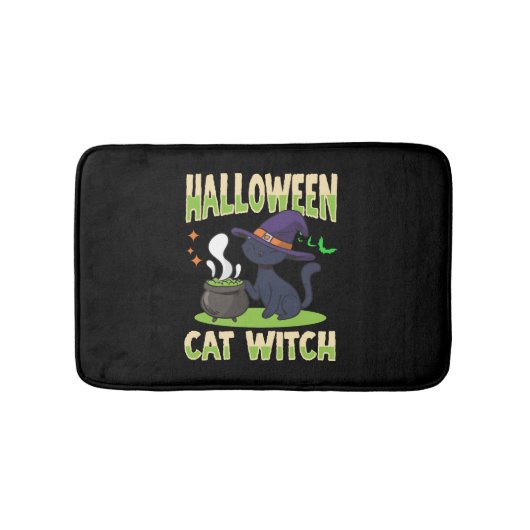 Tapis De Bain Halloween Cat Witch (Devant)