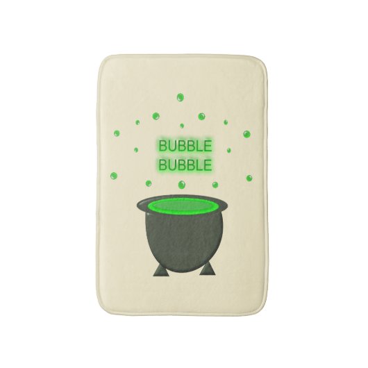 Tapis De Bain Halloween Cauldron et Bubbling Green Brew (Devant (Vertical))