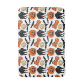 Tapis De Bain Halloween Chats Chat Citrouille Et Lune Dessin (Devant (Vertical))