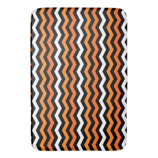 Tapis De Bain Halloween Chevron Stripe Bath Mat (devant Vertical)