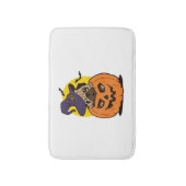 Tapis De Bain Halloween Chien citrouille, Drôle chien d'Hallowee (Devant (Vertical))