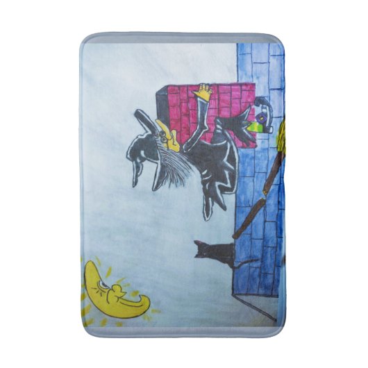 TAPIS DE BAIN HALLOWEEN CRASHED WITCH (Devant (Vertical))