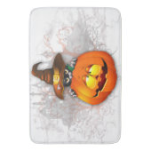 Tapis De Bain Halloween Cute Kitty Witch et ami Citrouille (devant Vertical)