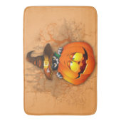 Tapis De Bain Halloween Cute Kitty Witch et ami Citrouille (devant Vertical)
