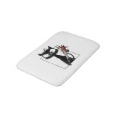 Tapis De Bain Halloween de baseball de chat noir (Angle)