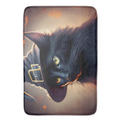Tapis De Bain Halloween de chat noir (devant Vertical)