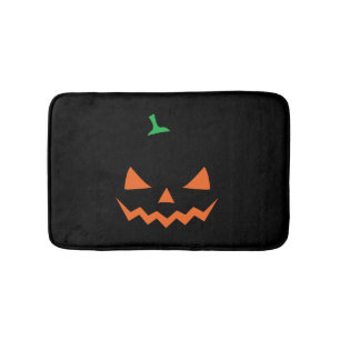 Tapis De Bain Halloween - drôle de citrouille d'halloween