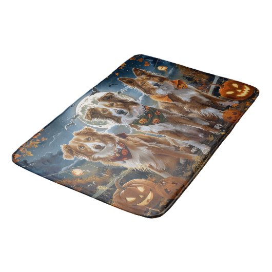 Tapis De Bain Halloween Éffrayant en Nouvelle-Écosse (Angle)