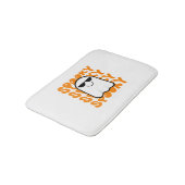 Tapis De Bain Halloween Éffrayant orange noir (Angle)