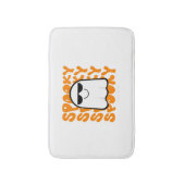 Tapis De Bain Halloween Éffrayant orange noir (Devant (Vertical))