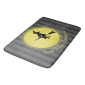 Tapis De Bain Halloween Éffrayant sorcière Broomstick Lune (Angle)