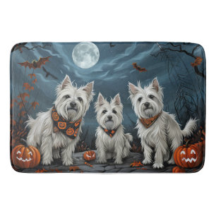 Tapis De Bain Halloween Éffrayant West Highland