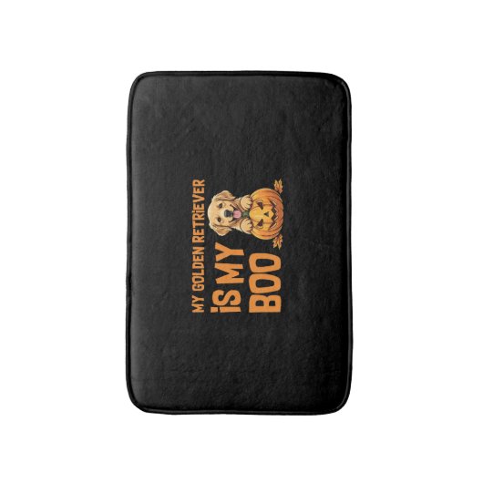 Tapis De Bain Halloween Golden Retriever (Devant (Vertical))