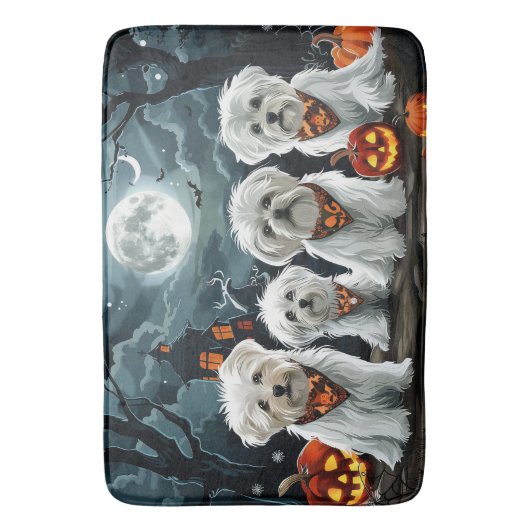 Tapis De Bain Halloween maltais Éffrayant (devant Vertical)