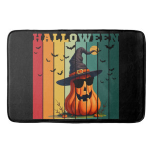 Tapis De Bain Halloween mignon drôle citrouille vintage automne 