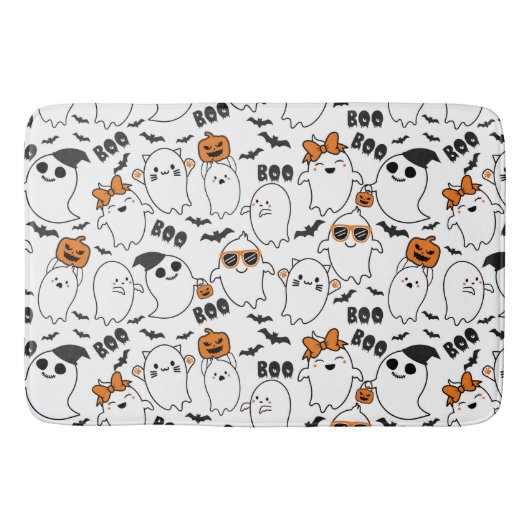 Tapis De Bain Halloween mignonne Ghost Mat (Devant)