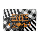 Tapis De Bain Halloween noir et blanc Spiderweb Patchwork (Devant)