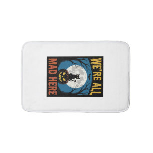 Tapis De Bain Halloween Nous Étions Tous Fous Ici Lune Chat Citr