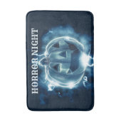 Tapis De Bain Halloween Parti mal bleu Citrouille Horreur (Devant (Vertical))