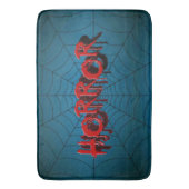 Tapis De Bain Halloween Party Red Horror Spider Web Blue Effraye (devant Vertical)