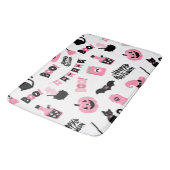 Tapis De Bain Halloween rose et noir (Angle)